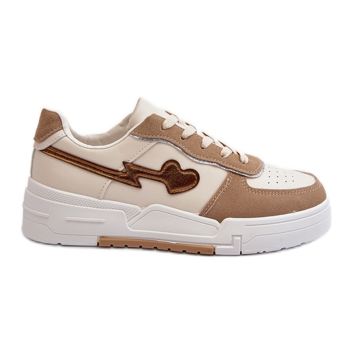 Baskets Plateforme Femme Beige Zeparine