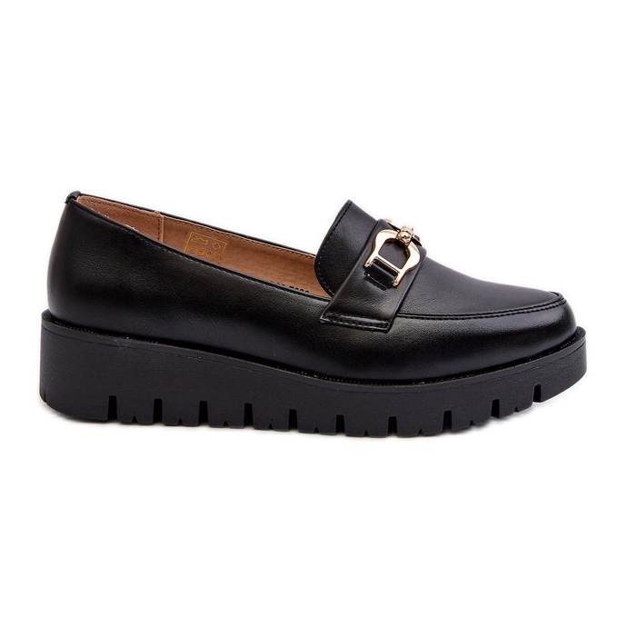 Mocassins Pour Femmes Sur Plateforme Avec Décoration, Noir Kaldina le noir