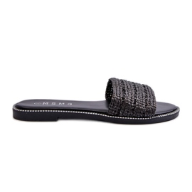 Sandales Pour Femmes À Talons Plats Tressés, Radians Noirs le noir Sandales Pour Femmes À Talons Plats Tressés, Radians Noirs le noir