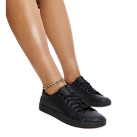 News Baskets noires en éco-cuir Luz