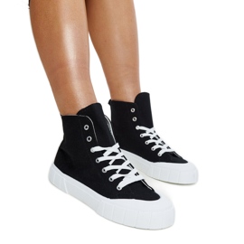 Baskets montantes noires Vinka