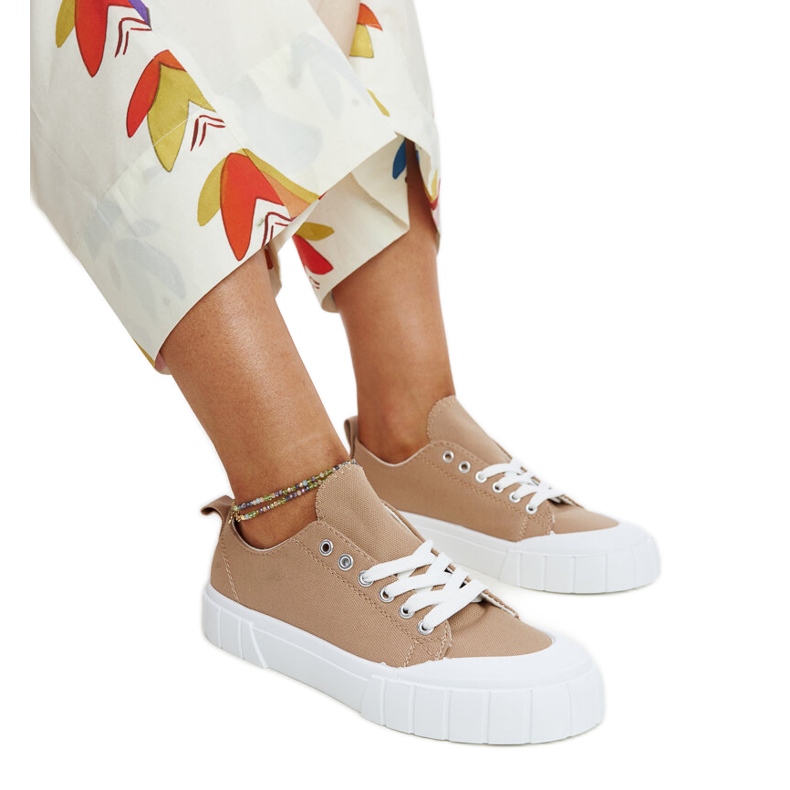 Baskets en tissu marron d'Eduard brun