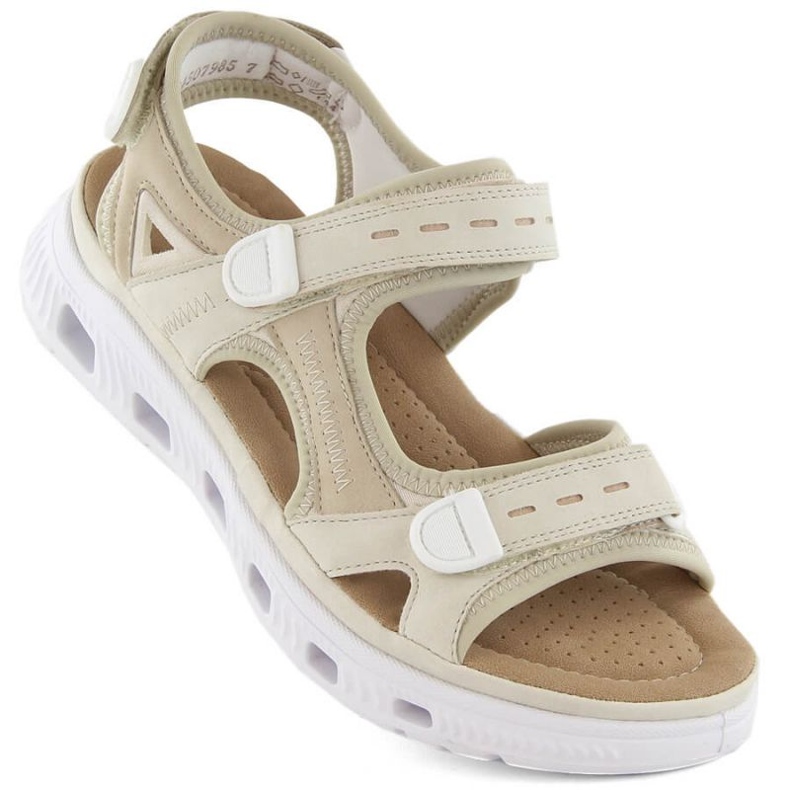 Sandales velcro confortables Rieker W RKR691 beige