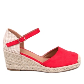 Platten Espadrilles compensées rouges