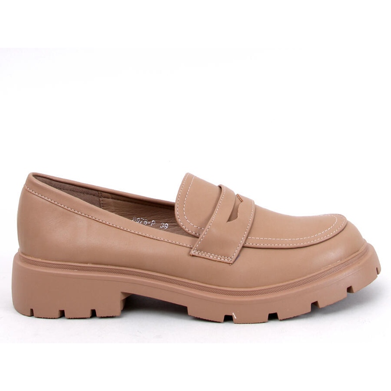 Mocassins plateforme Andral kaki beige