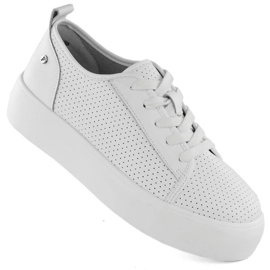 Chaussures Filippo W PAW524 en cuir blanc