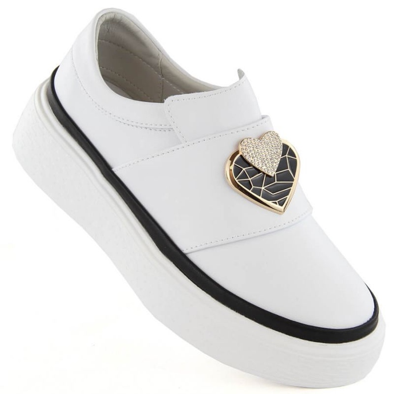 Artiker W HBH69 chaussures en cuir, blanc blanche
