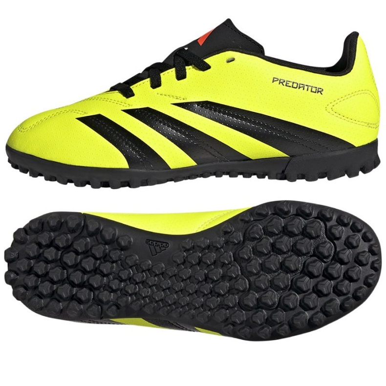 Chaussures de football Adidas Predator Club L Tf Jr IG5436 jaune Chaussures de football Adidas Predator Club L Tf Jr IG5436 jaune