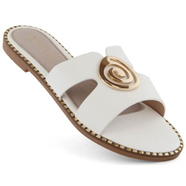 Potocki W WOL234B tongs à talon bas, blanc