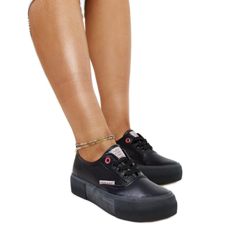 Baskets femme noires Cross Jeans le noir