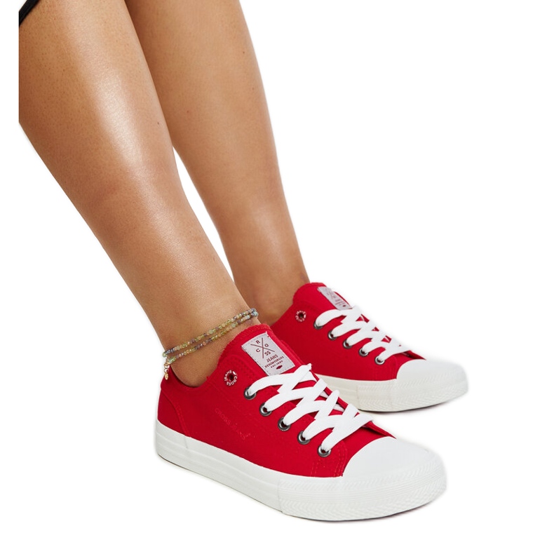 Baskets Cross Jeans femme rouges Baskets Cross Jeans femme rouges