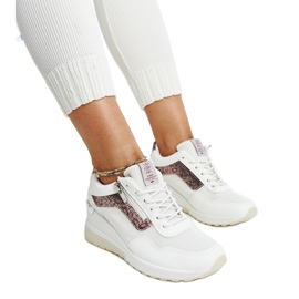 Baskets compensées blanches pour femmes de Cross Jeans