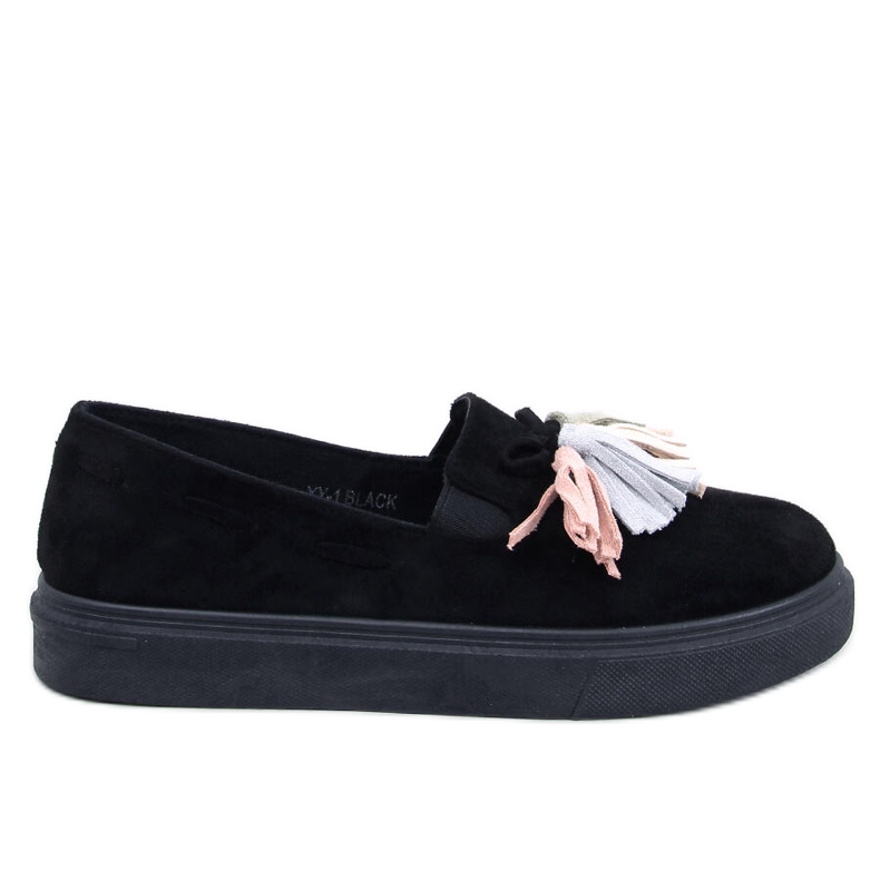 Mocassins à pampilles Krauss Blackcolor le noir