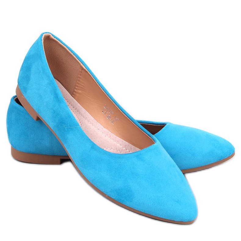 Ballerines Keys LT.BLUE avec semelle intérieure en cuir bleu