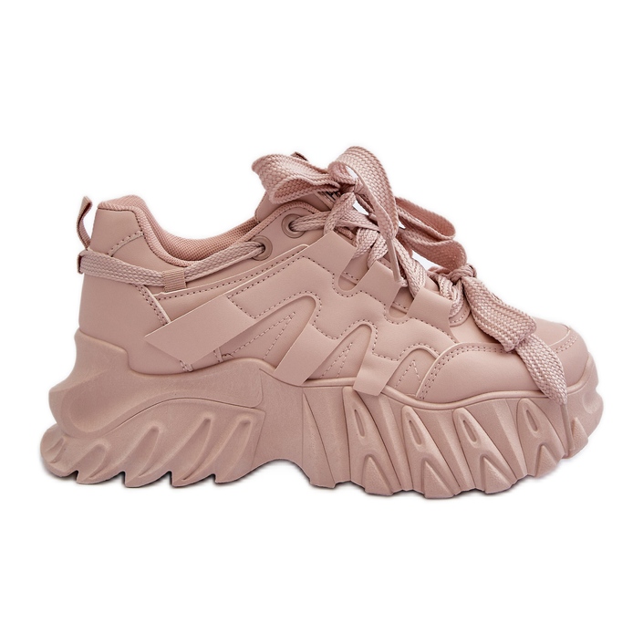 Baskets pour femmes sur semelle épaisse, rose Ellerai