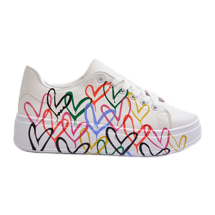 Baskets Femme Avec Coeurs Blanc Claral blanche