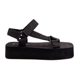 Sandales Plateforme Femme Noir Edireda le noir