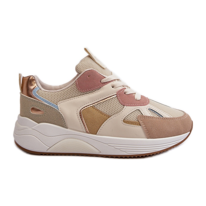 Baskets Plateforme Femme Multicolore Lenivia beige