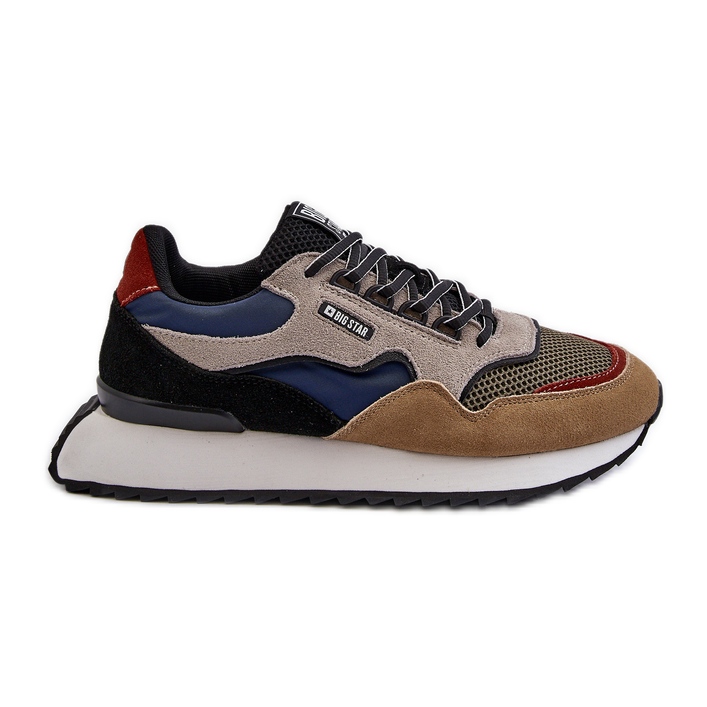 Baskets Homme Big Star NN174320 Système de Mousse à Mémoire Beige-Bleu