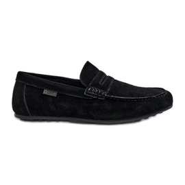 Mocassins en daim pour hommes Big Star NN174224 Noir
