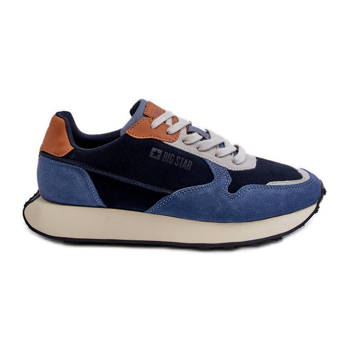 Baskets pour hommes système de mousse à mémoire de forme Big Star NN174356 bleu marine