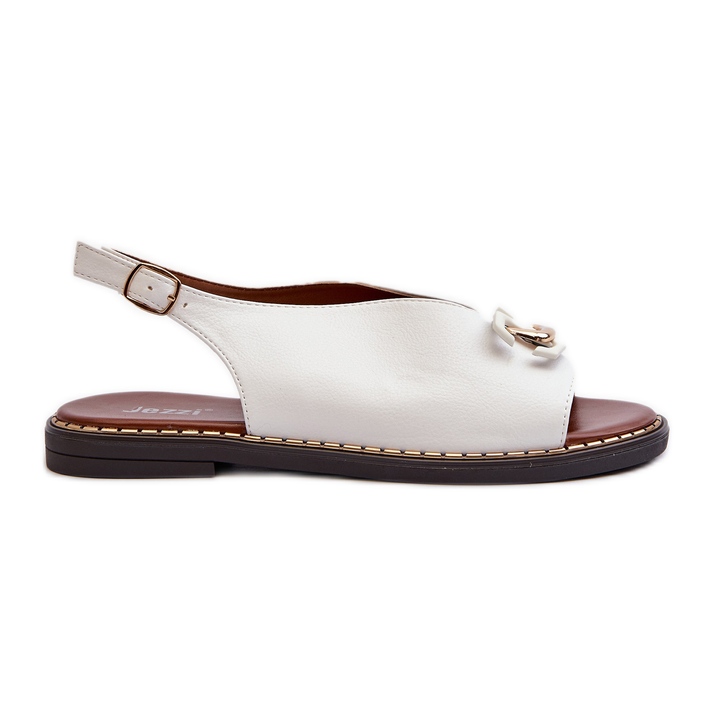 Sandales Femme Talon Plat Avec Décoration, Blanc Loraeleh blanche Sandales Femme Talon Plat Avec Décoration, Blanc Loraeleh blanche