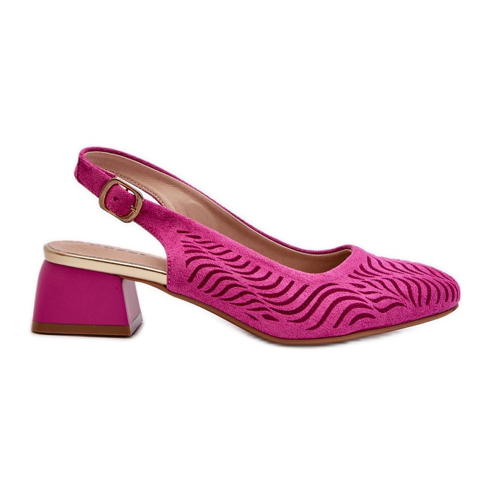 Escarpins fuchsia à talons blocs Gemifa rose