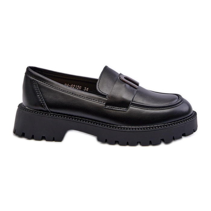 Vinceza Chaussures fille, mocassins avec décoration, noir Elvilda le noir