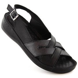 Sandales en cuir femme noires T.Sokolski L24-159