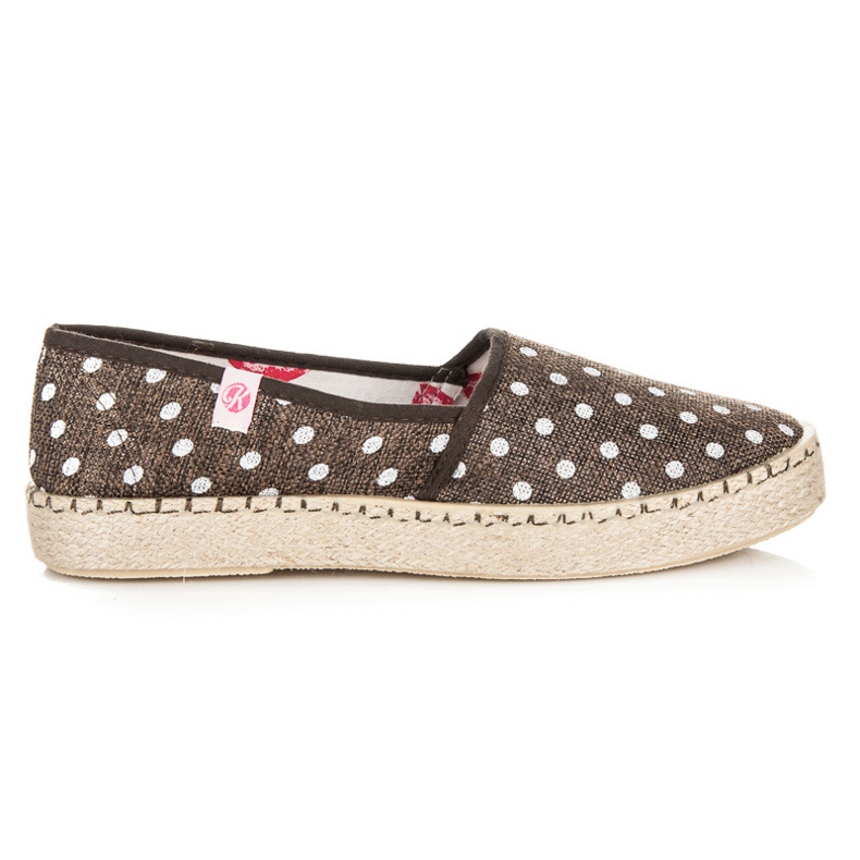 Kylie Espadrilles à pois brun