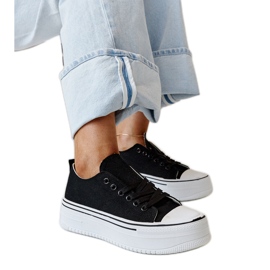 Baskets noires à semelle épaisse Bahira