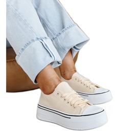 Baskets beige clair à semelle épaisse Bahira Baskets beige clair à semelle épaisse Bahira