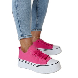 Baskets Bahira rose foncé à semelle épaisse