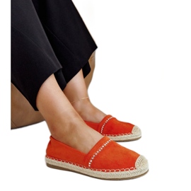 Espadrilles orange avec strass Abia