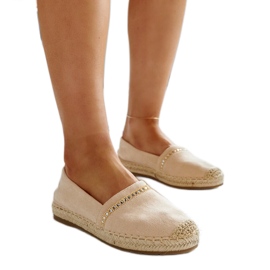 Espadrilles beige clair avec strass Abia