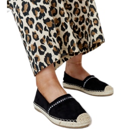 Espadrilles noires avec strass Abia