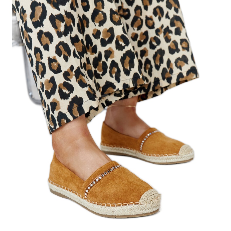 Espadrilles marron avec strass Abia brun