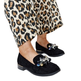 Mocassins noirs à décorations Dahera