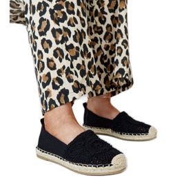 Espadrilles noires avec broderie Kalba le noir