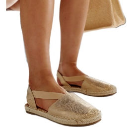 Espadrilles beiges à talon ouvert Tharna