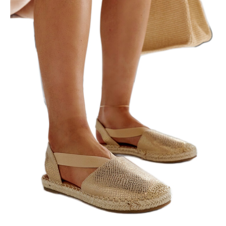 Espadrilles beiges à talon ouvert Tharna