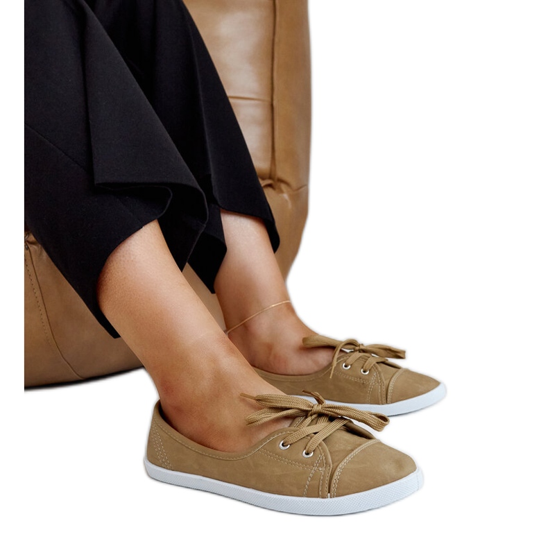 Baskets à enfiler marron en cuir écologique Knudsen brun Baskets à enfiler marron en cuir écologique Knudsen brun