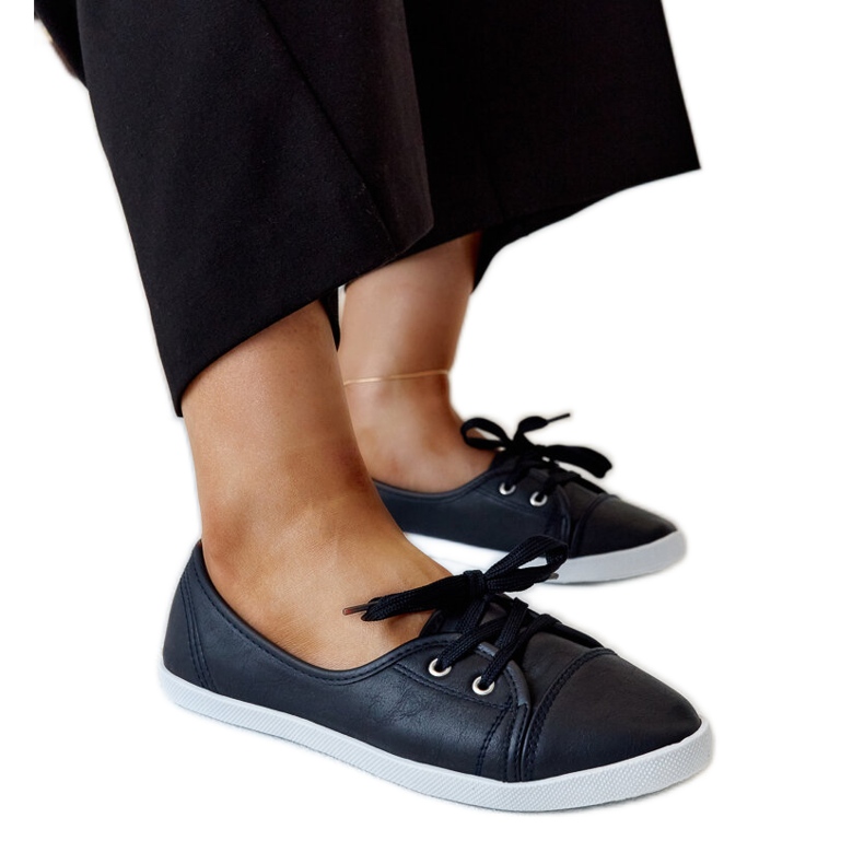 Baskets à enfiler bleu marine en éco-cuir Knudsen Baskets à enfiler bleu marine en éco-cuir Knudsen