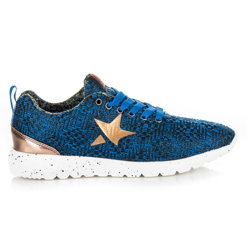 Kylie Chaussures de sport étoile d'or bleu