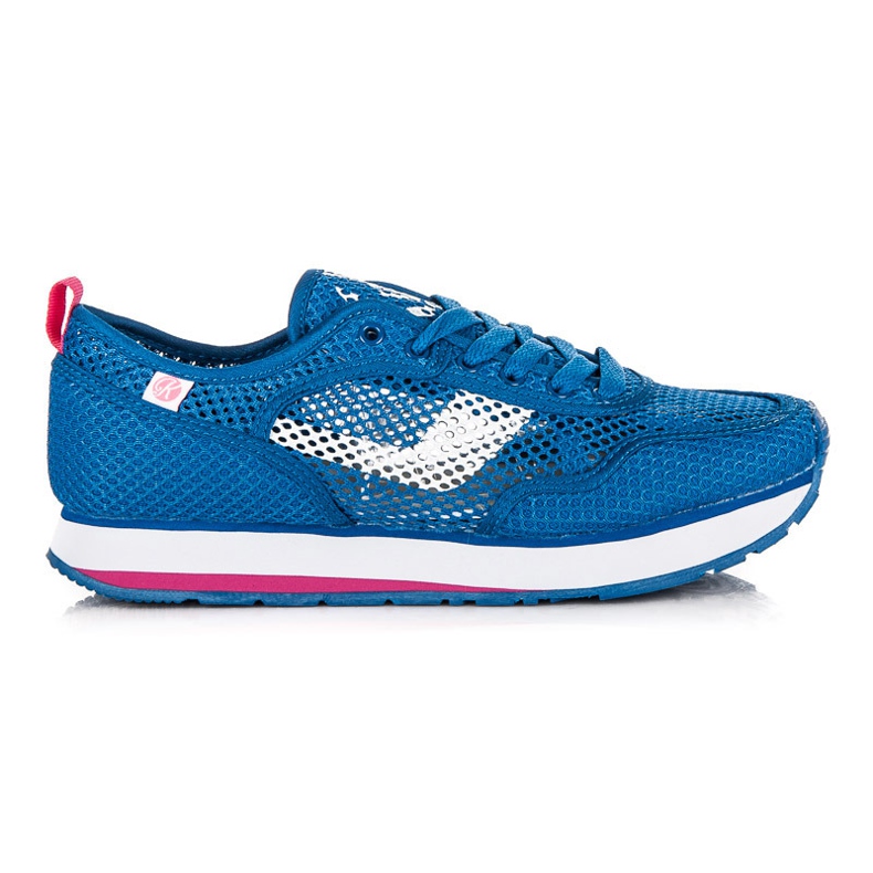 Kylie Chaussures de sport en maille blanche bleu rose