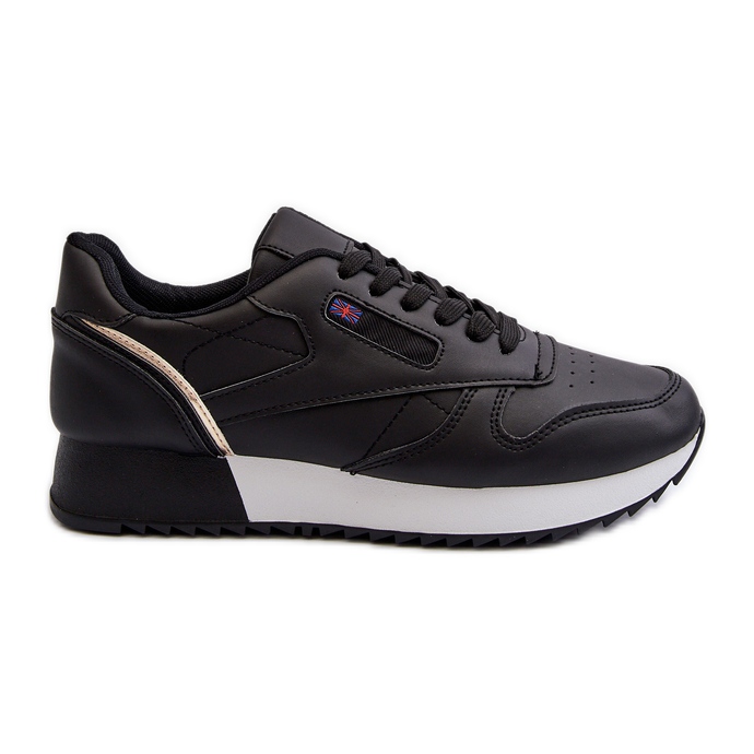 Chaussures de sport en cuir à plateforme à lacets Merida noires le noir