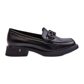 Vinceza Mocassins En Cuir Pour Femmes Élégantes Noir Triana