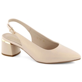Sandales complètes élégantes Sergio Leone W SK439A, beige, perle