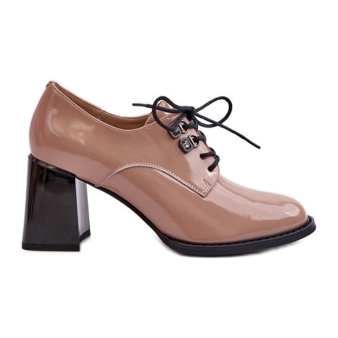Vinceza Chaussures à talons hauts vernies Nelione pour femme beiges