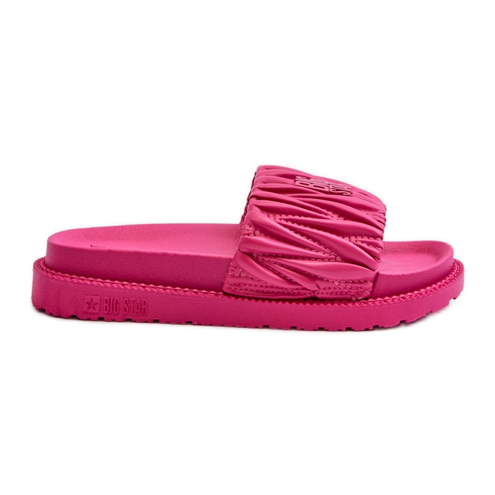 Tongs pour femmes sur la plateforme Big Star NN274A749 Fuchsia rose